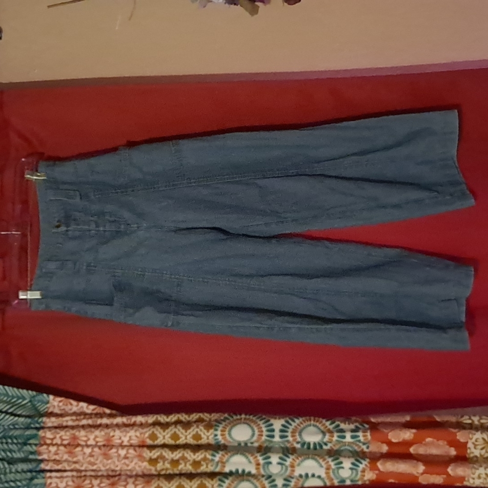 American Eagle Pants High Waist Chambray Wide Leg 4